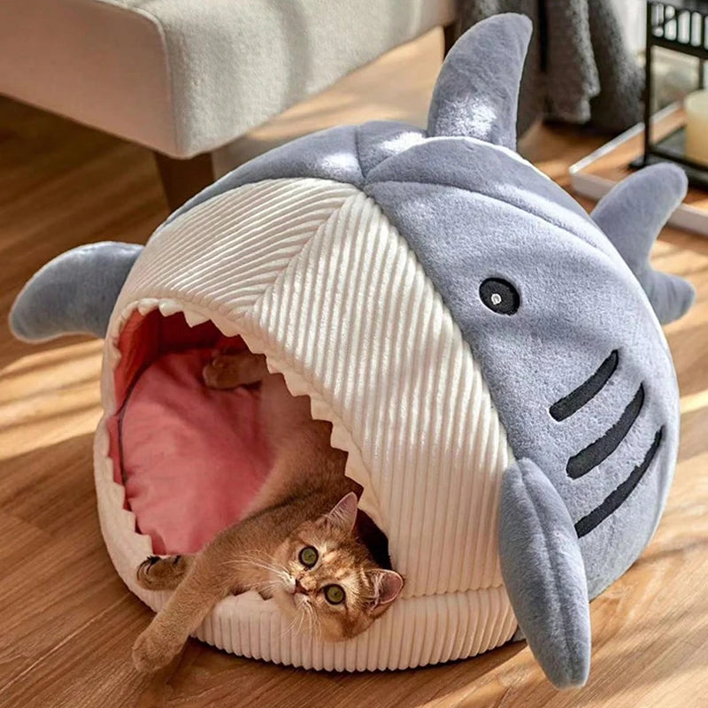 Luxury Plush Shark Pet Bed