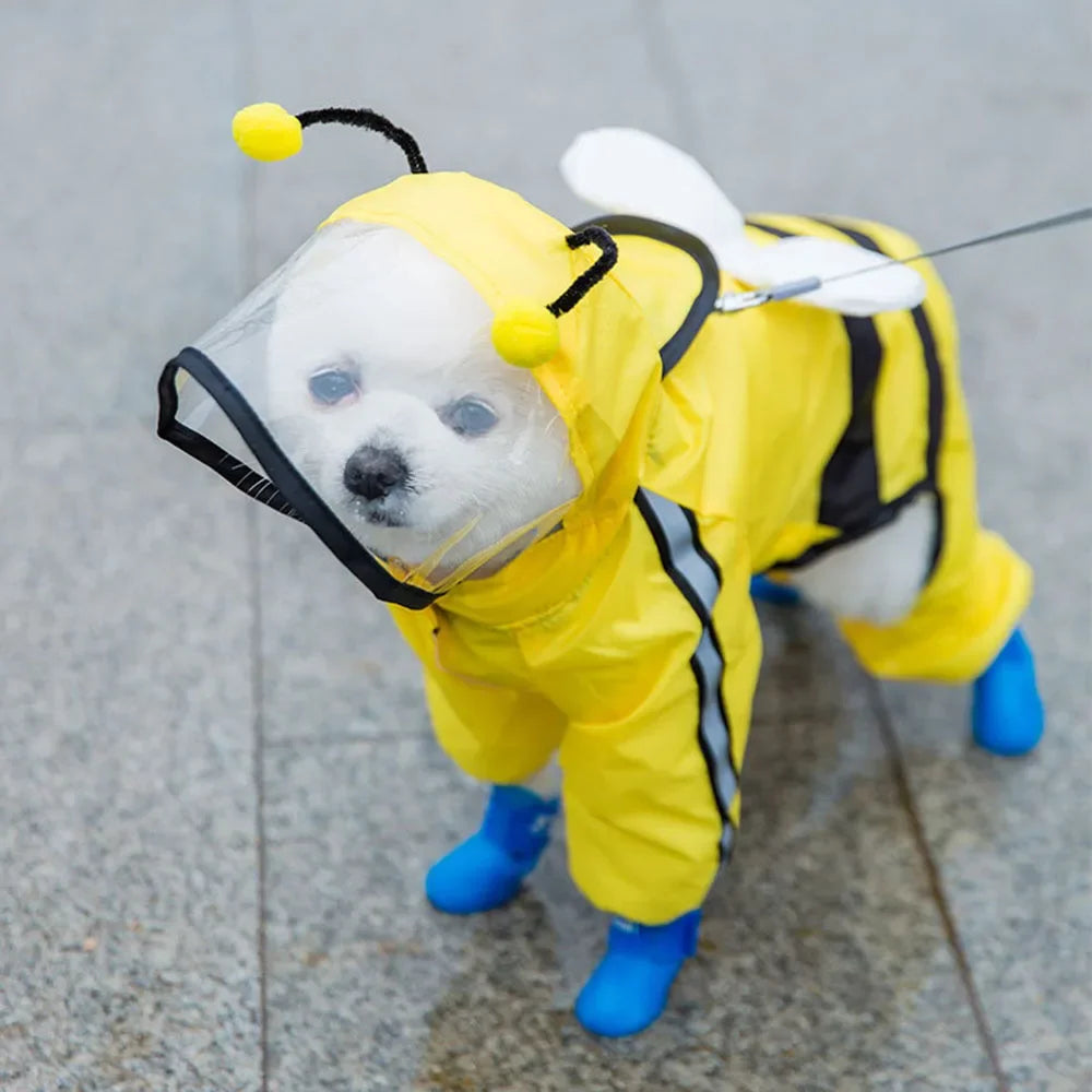 Waterproof Dog Raincoat with Clear Hood 🐾☔
