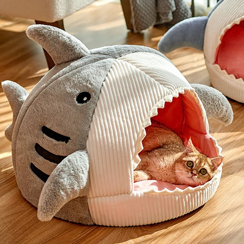 Luxury Plush Shark Pet Bed