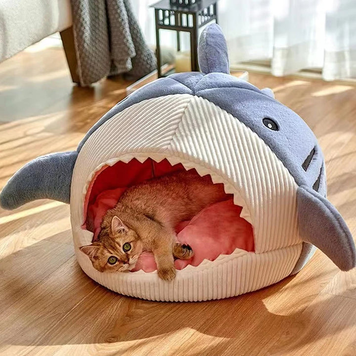 Luxury Plush Shark Pet Bed